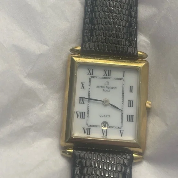 Ladies Michel Herbelin Wristwatch Lizard Grain Strap France